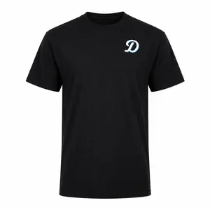 Cluth Minimalist Letter D Embroidered T-Shirt, Classic Monogram Graphic Tee, Unisex Streetwear Shirt, Casual Cotton Tee, Gildan 5000 Heavy Cotton