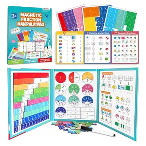 Magnetic Fraction Manipulatives Set for Kids - Interactive Learning Tools with Blocks and Discs for Easy Math Education gift