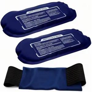 Reusable Ice Packs for Injuries, 3-Piece Set, Reusable Gel Cold Packs, Adjustable & Flexible for Knees, Back, Shoulders, Arms, and Legs