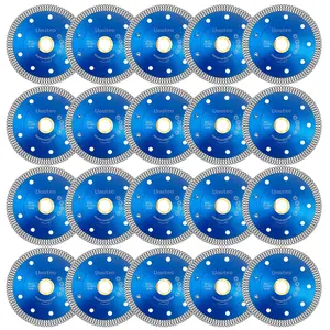20 Pcs Saw Blade, 4.5 Inch Thin Tile Blade, Saw Blades for Angle, 4.5" Tile Blade for Cutting Marble Ceramics Porcelain Tiles(4.5 inch-20Pcs-Blue)