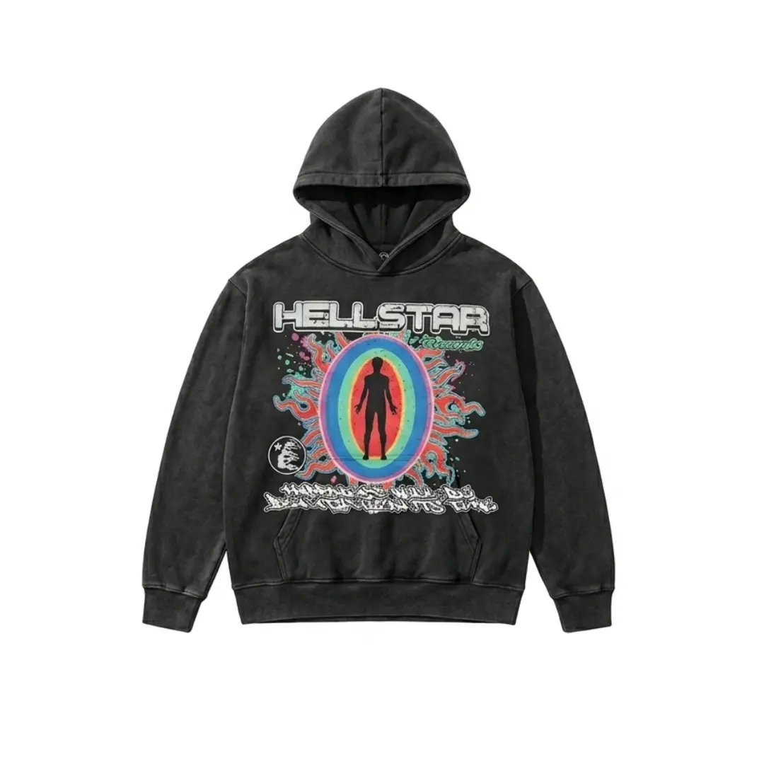 Black-Hellstar Stay in Peace 3D Unisex Hoodie