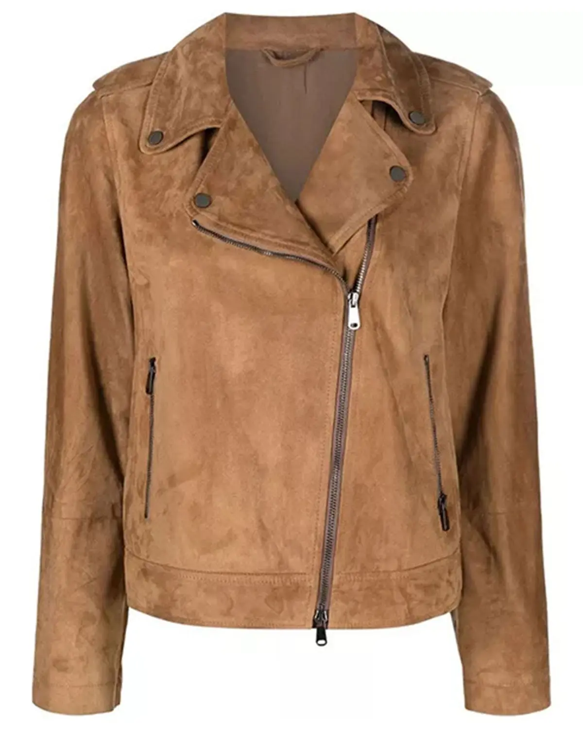 MotorCycleJackets Women’s Brown Suede Leather Jacket