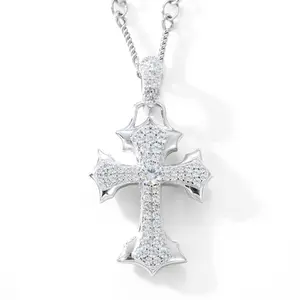 【#PS9250399】Cross Pendant UCCIYO S925 Sterling Silver Pendant Necklace for Women Men Hip Hop Jewelry Gift