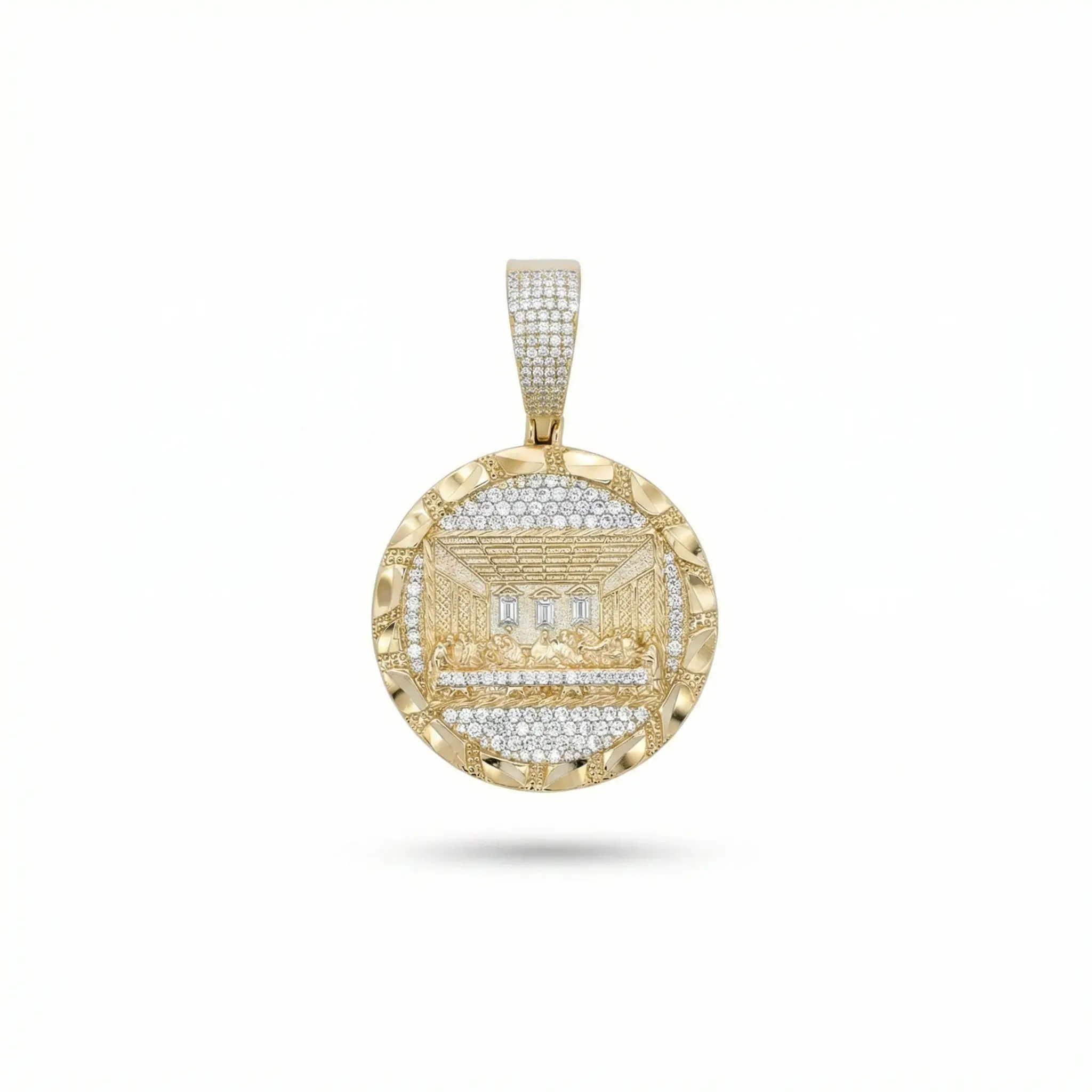 Iced-Out Moissanite Last Supper Pendant