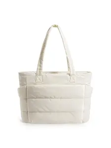 Women's Single Shoulder Bag Large Capacity Multi-Compartment Organizer Bag High Appearance Casual Travel Portable Tote Bag Quilted Tote