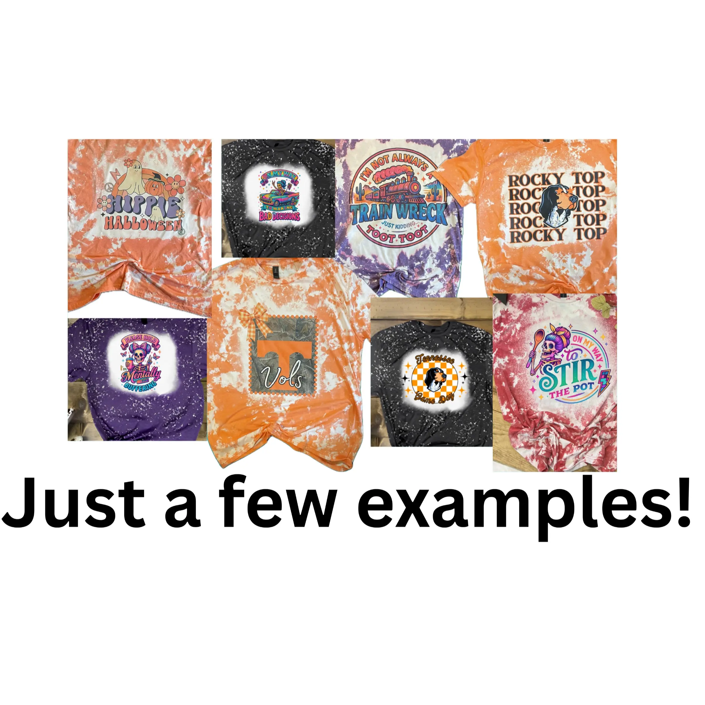 2 for $25 BLEACHED MYSTERY TSHIRTS- You Pick The Category- Bleached Shirt- Petty, Mama,Faith,Spooky,Horror.