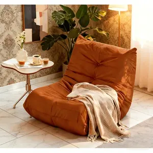 Luxury Accent Chair Button-Tufted Detail Gray Microfiber Comfy Chair Living Room Furniture 1pc