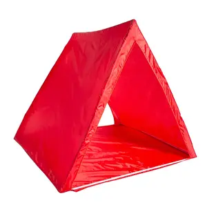 45" x 43" x 40" Red Plastic Sleepover Tent with Frame