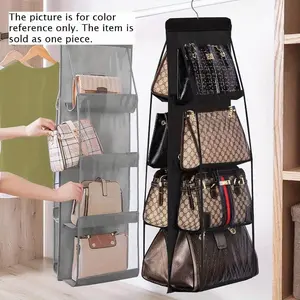 Pocket hanging handbag storage box, unscented Oxford cloth storage rack, space-saving folding-style hat and bag storage rack for handbags, Closet Organizer