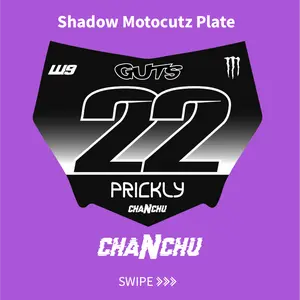 Customizable SHADOW Motocutz E-Bike Number Plate Decal - Made to order