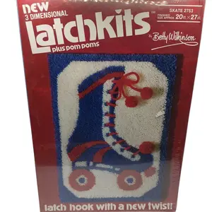 Latchkits 3D Roller Skate Latch Hook Vintage Betty Wilkinson Sealed 1980s