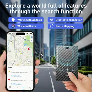 1PC Ultra-Thin Tracking Card for Luggage Tags, Passports, Phones, Wireless Charging Wallet Locator, Compatible with Apple & Android Global Tracking