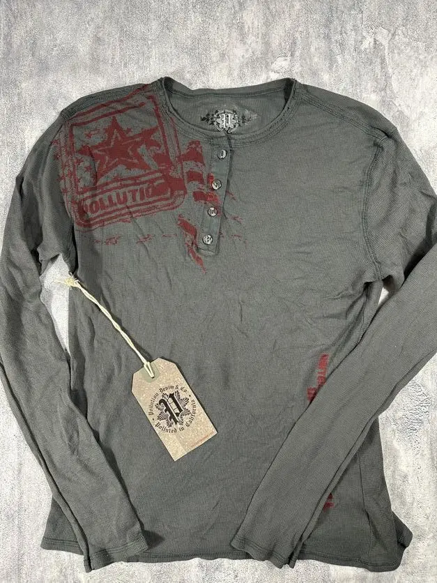Pollution Dark Grey Thermal Long Sleeve Shirt