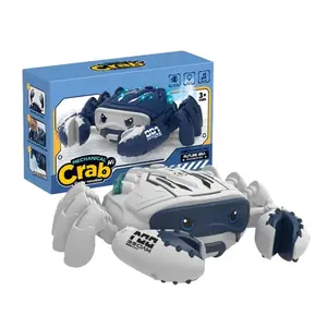 Interactive Musical Crawling Crab Design Toy, Sensory Toy with LED Music & Light, Fidget Toys with Cool Spray Function, Perfect Birthday Gifts