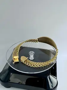 Chino Link Bracelet – Gold Cuban Style Chain Bracelet for Men & Women