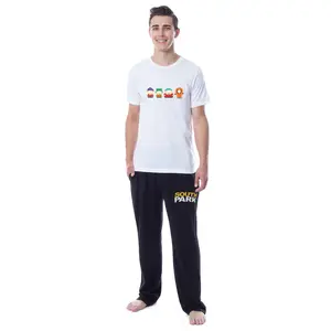 South Park Mens' TV Show Series Stan Kyle Cartman Kenny Sleep Pajama Set
