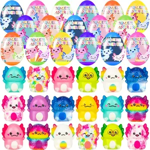 Easter gifts 24 Pack Prefilled Easter Eggs with Slow Squishy Toys Easter Eggs Filled for Egg Hunt Easter Party Favors for Kids Boys Girls Easter Basket Stuffers Party Favors Easter Egg Hunt