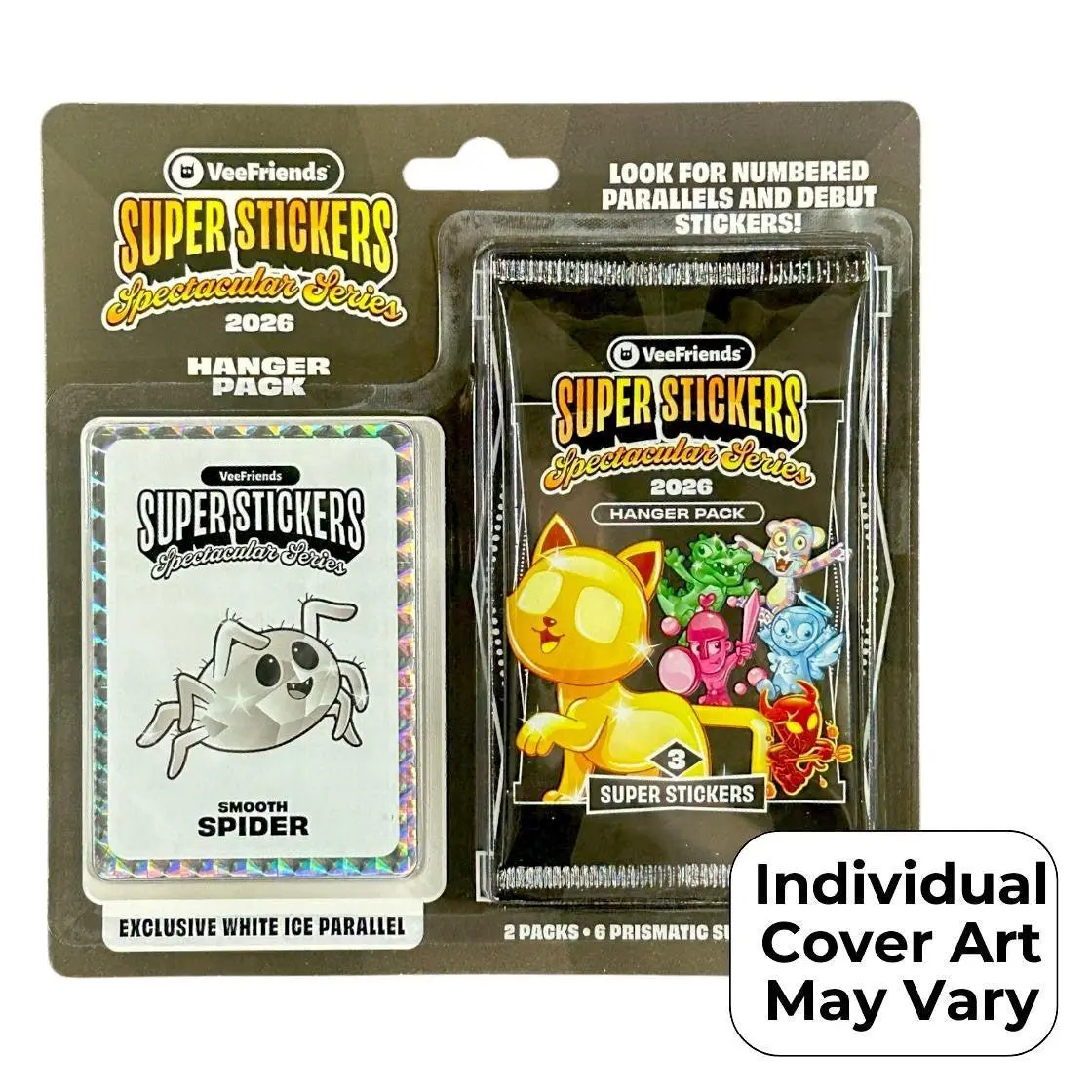 2026 VeeFriends Super Stickers Spectacular Series Hanger Pack (White Ice Parallels) Random Cover Art