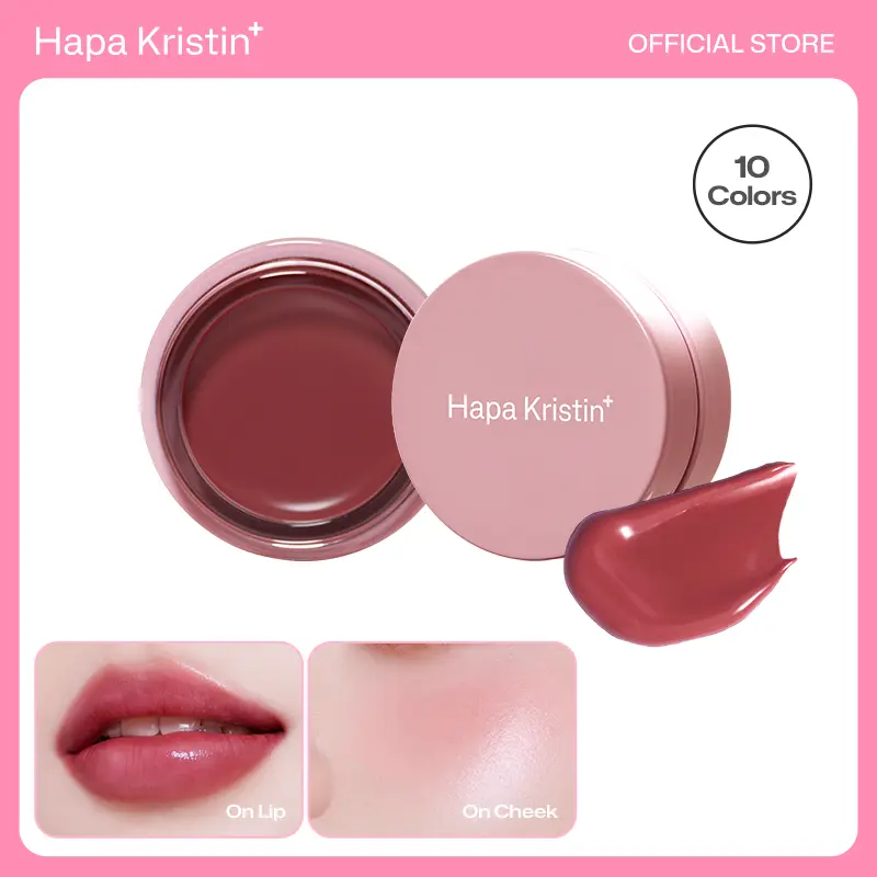 [Hapa Kristin] Gleam Glow Lip & Blush Balm - Versatile Lip & Cheek Stain with Long-lasting Glow Lightweight Cream-to-Glow Formula 4.2g Lipgloss Lipstick for Smooth Blend & Hydrated Skin
