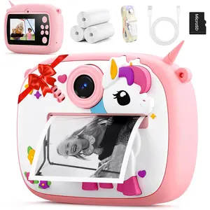 Kids Camera Instant Print, Kids Digital Camera with Photo Printing, Print Paper & 32GB Card, Kids Print Camera Birthday Gifts for Girls Boys 3 4 5 6 7 8 9 10 Year Old