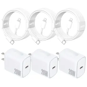 For iPhone 14 Charger, 20W Fast-charging USB-C Wall Adapter with 6Ft USB-C Data Cable for iPhone 14/13/12/11/XR/XS/SE/iPad And More