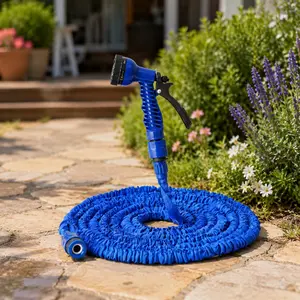 100 Feet Retractable Water Hose, High-Pressure Car Wash Garden Irrigation Kit, Automatic Reel Design, Ideal for Gardening and Car Washing