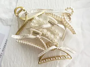 Pearl and Gold Hair Clips Hair Claws Bridesmaid Accessories