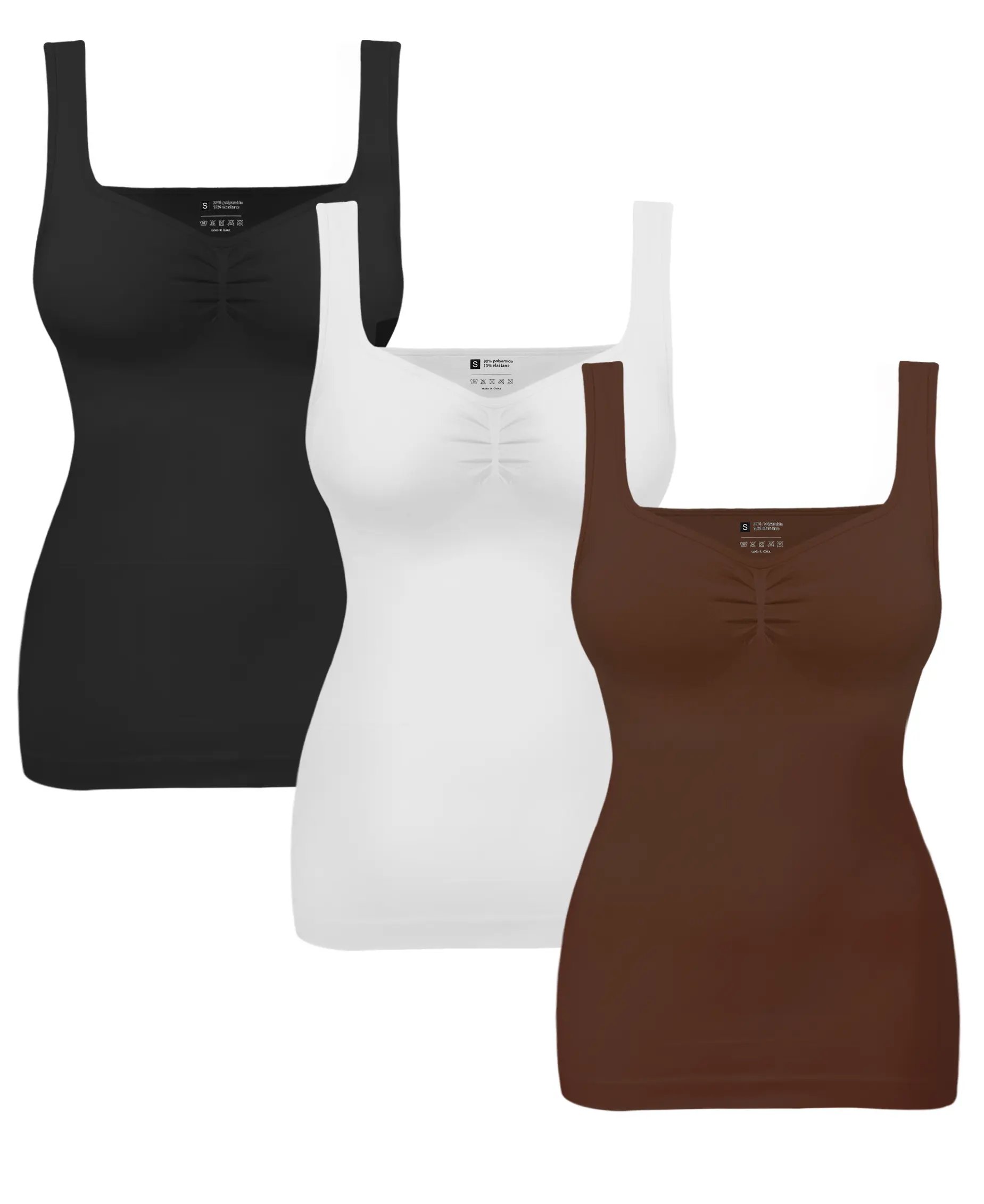 Women's Pleated Shapewear Camisole, Seamless Tummy Control Tank Top with Sweetheart Neck in Soft Breathable Fabric, No-Roll Body Shaper, Ruched, Piece, Body Shaping Underwear, Bustier, Cute, Fit, Invisible Stitch, Easy Layer Under Tees
