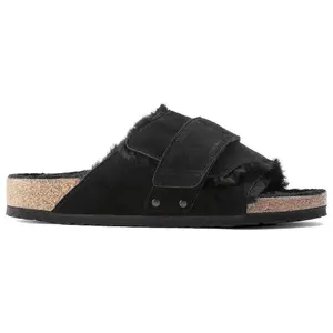 Birkenstock Kyoto Shearling Suede Black (men) by StockX