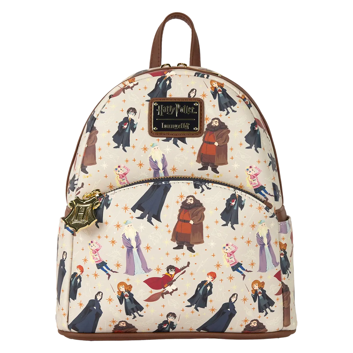 Harry Potter Spring Mini Backpack, Top Handle, Adjustable Strap, Front Pocket, Vegan-Easy Clean Functional Bag