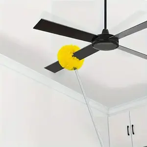 Ceiling Fan Cleaning Brush with Extendable Handle, Detachable Microfiber Dusting Tool, Ceiling Fan Duster, Ideal for High Ceilings, Furniture, Cars, Christmas Gift
