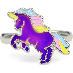Fairy Tale Cute Unicorn Color Change Mood Ring For Girls Size Adjustable