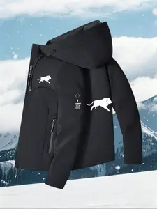 Men's Outdoor Windproof Warm Jacket, Loose Fit Workwear Jacket, Trendy Youth Climbing Coat, Casual Slim-Fitting Flying Jacket