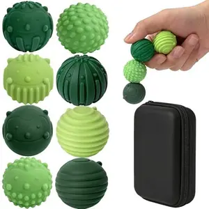 8PCS Silicone Magnetic Balls Fidget Toy, Stress Relief Sensory Gadget with Fun Textures, Office Desk Toy for Teens, Fun Stocking Stuffers for Autism ADHD Anxiety Support
