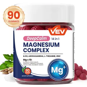 VEV 14-in-1 Magnesium– with Ashwagandha, L-Theanine, Vitamin D3 & Zinc, 90  Gummies, Mothersdaygift