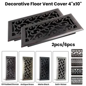 4x10 Inches Heavy Duty Walkable Floor Register Easy Adjust Air Supply Lever Floor Vents - Vent Cover for Home Floor outdoorfun