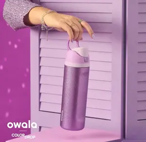 Owala FreeSip 32oz Water Bottle - Limited Edition Glitter Purple Color Drop, Insulated Stainless Steel, Leak-Proof, Perfect for School, Gym & Daily Use | BPA-Free, Leak-Proof, Ideal for Travel & Outdoor | Selected Birthday Gifts for 2026