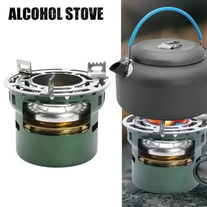 Camping Gear and Accessories Alcohol Stove Outdoor Furnace Portable Mini Barbecue Assesories Camp Cooking Supplies Hiking Spor