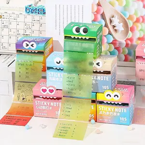 High-Value Pearl Glitter Pearlescent Finish Sticky Notes, Sticky Note Tabs, 105 Sheets Pull-Out Transparent Translucent Self-Stick, School Office Supplies, Ballpoint Pen Compatible