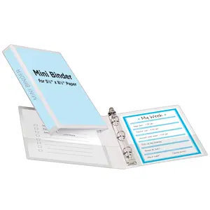 Avery® Mini Durable View 3 Ring Binder, Holds 5.5" x 8.5" Paper, 0.5" Round Rings, 100-Sheet Capacity, 0.7 Inch Wide Spine, 1 White Binder, Great for Home, School Supplies, Office, and More (27726)