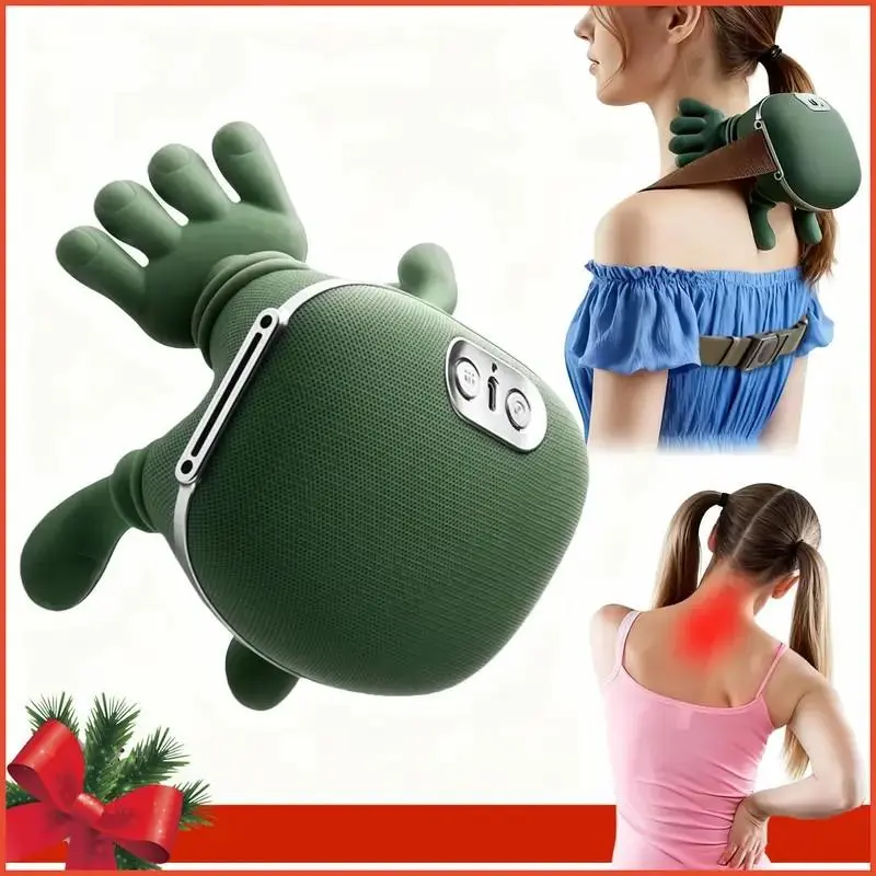 Cordless 5-Finger Simulated Human Hand Neck & Shoulder Massager, Electric Deep Tissue Massage, Wireless USB Charging, Portable for Back & Arms, Mother's Day Gift