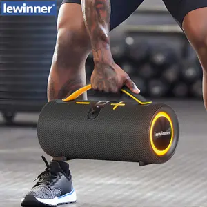 Lewinner Bluetooth boombox  4 Speaker, Listen to 150 Songs Continuously Without Stopping, TWS Pairing | 60W Dual Speakers | IPX5 Waterproof | Portable | Bass-Free Stereo Audio | RGB Lights | Outdoor | Gift | Smartphone Connectivity Outdoorfun