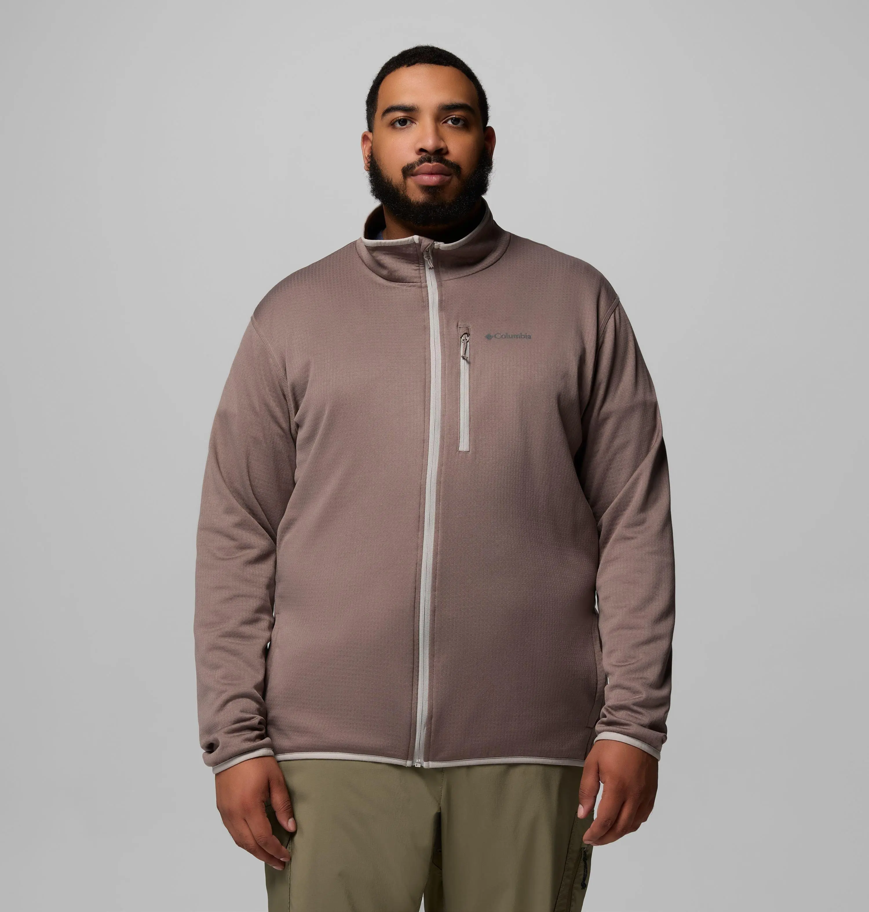 Men's Essential Hike Grid Fleece Full Zip Jacket - Big