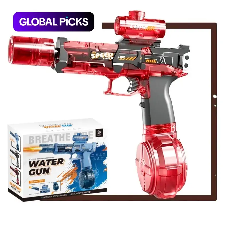 USB-Rechargeable Automatic Water Gun, Portable Handheld Water Blaster for Pool and Beach Fun, Summer Party Toy for Kids Ages 3–6 #GLOBAL PICKS