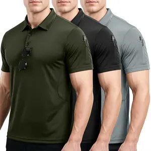 Ny Threads 3 Pack Men's Polo Shirt Performance Quick Dry Golf Wear Short Sleeves Upf 50+
