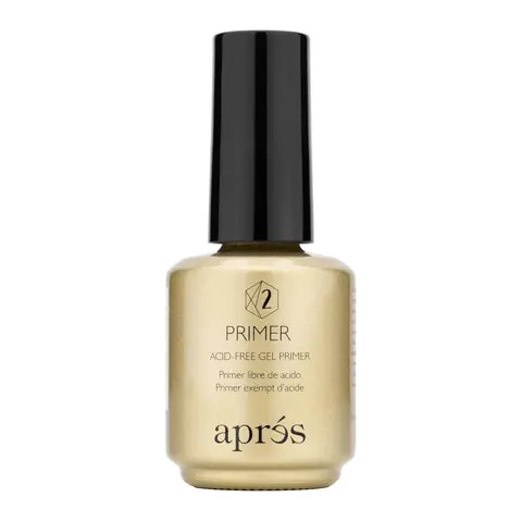 APRES Acid-Free Gel Nail Primer Bottle - 15ml/0.5oz Ethyl Acetate Adhesion Enhancer, Youth-Focused Pre-Polish Step for Nail Supplies, Single Item