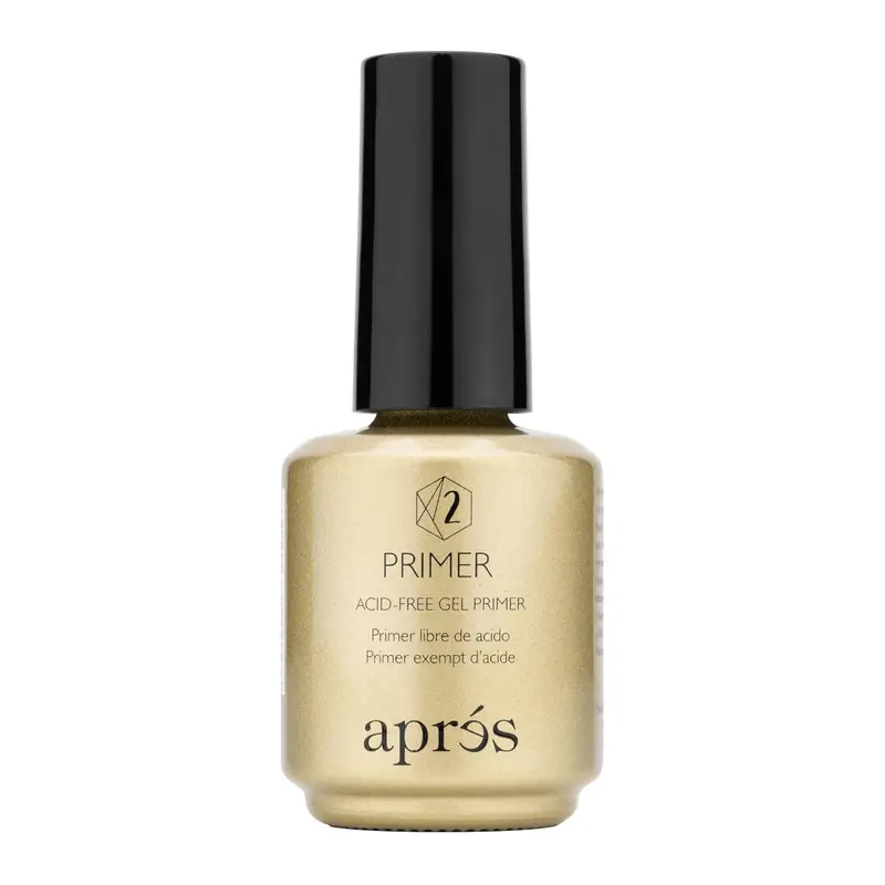 APRES Acid-Free Gel Nail Primer Bottle - 15ml/0.5oz Ethyl Acetate Adhesion Enhancer, Youth-Focused Pre-Polish Step for Nail Supplies, Single Item