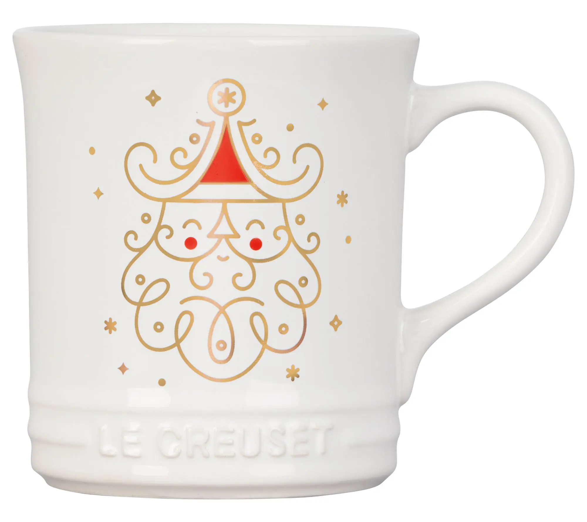 Le Creuset Noel Collection: 14 oz. Santa Mug -hite Le Creuset Noel Collection: 14 oz. Santa Mug -hite
