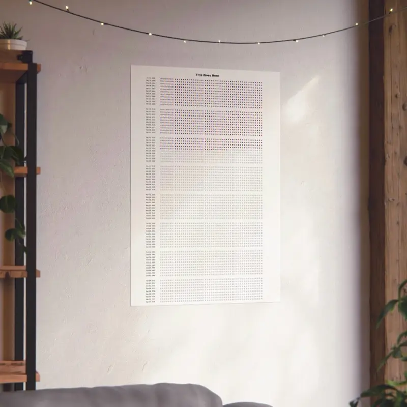 Your Life In Weeks poster calendar