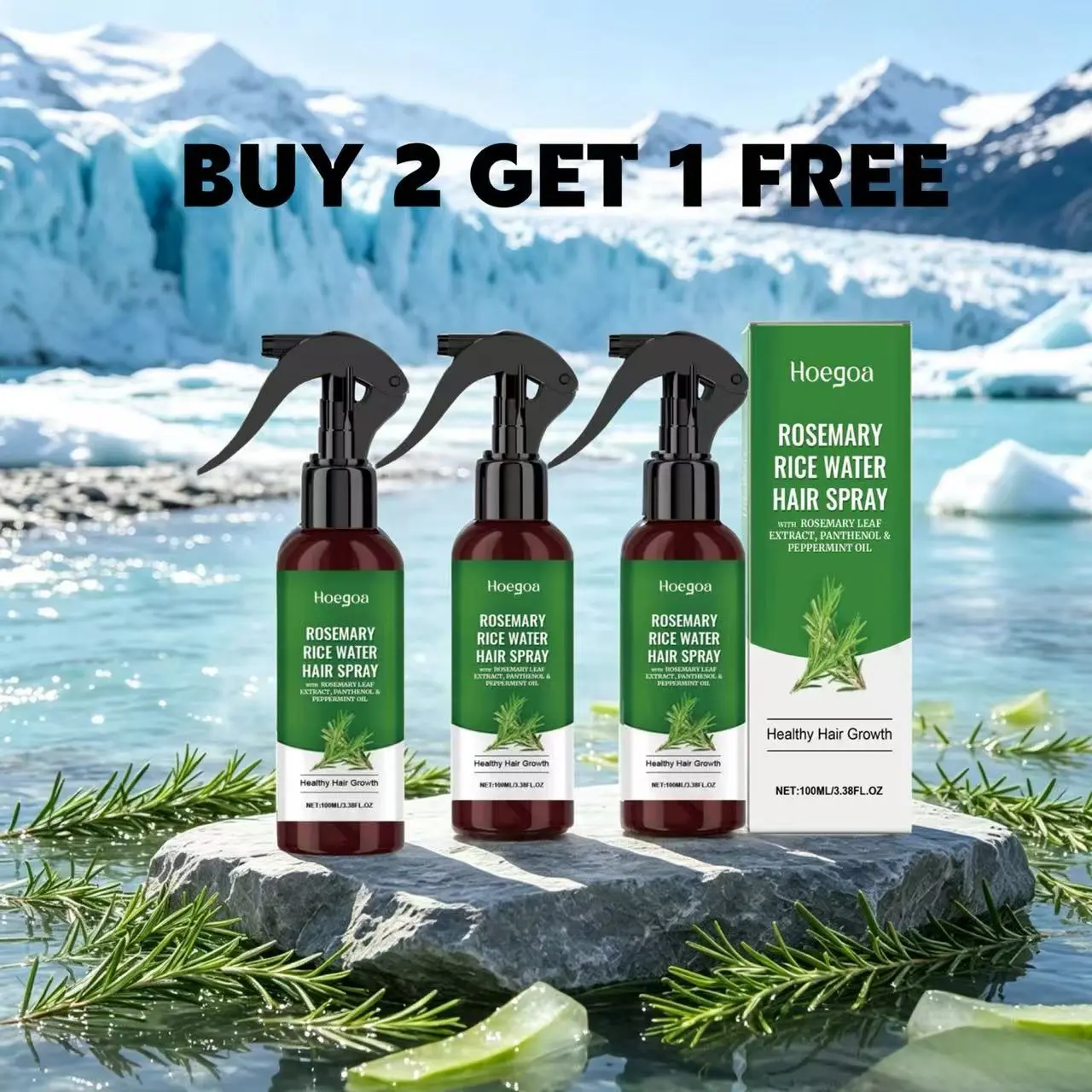 【Buy 2 Get 1 Free】Summer Rosemary Hair Care Spray – a deep-nourishing treatment for dry, frizzy hair that helps prevent frizz, breakage, and curling; features moisturizing, oil-control, and repairing ingredients; suitable for both men and women.